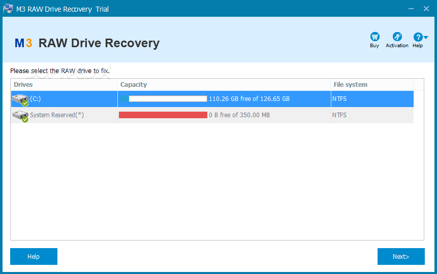M3 raw drive recovery activation key free